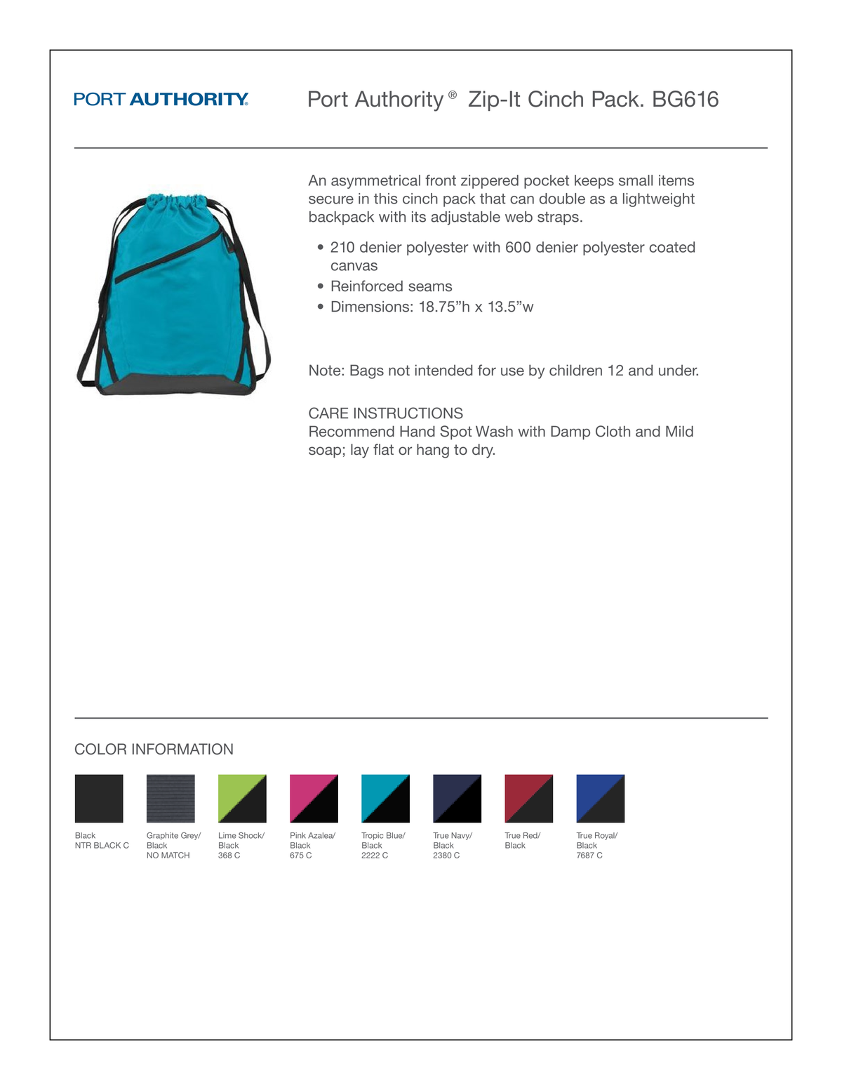 Arlington Eagles Drawstring Backpack