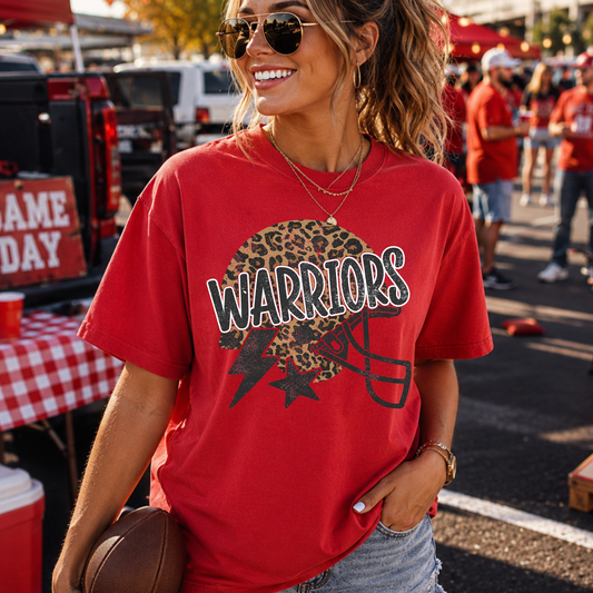 Warriors Cheetah Football Helmet